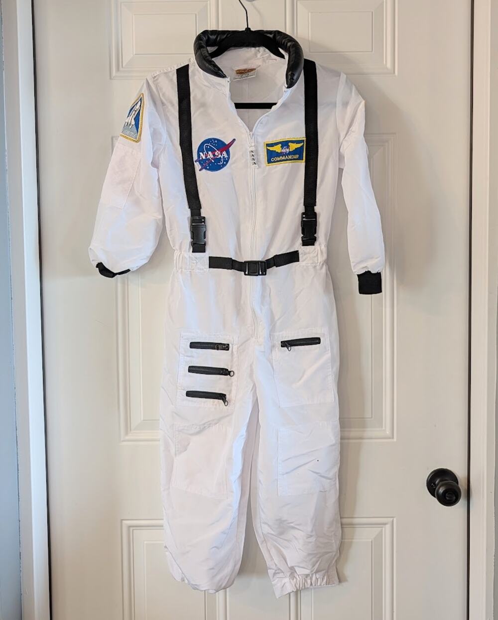 Aeromax NASA Astronaut Costume Kids 8-10 Jumpsuit Boots Gloves 5 Piece Set